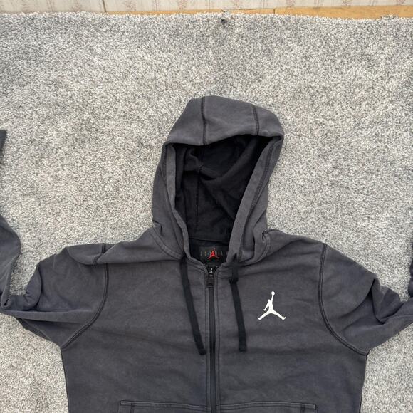 Jordan Hoodie Mens Medium Full Zip Dri-FIT Athletic Sweatshirt DC9737-010 - Picture 4 of 12